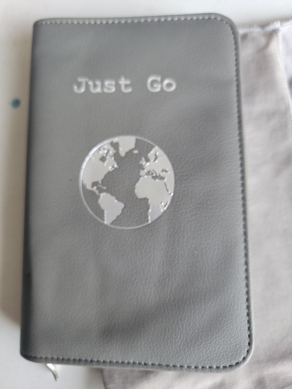 Gray Travel Wallet for Men - Passport & Document Organizer